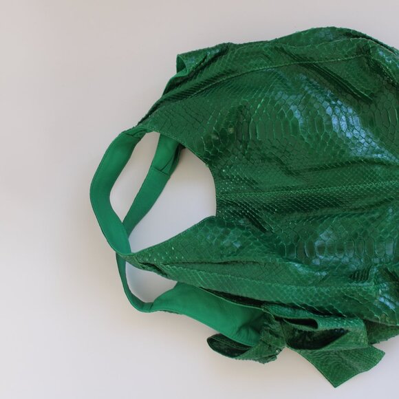 Valentino Green Python Leather Nuage Hobo Bag - Picture 2 of 7